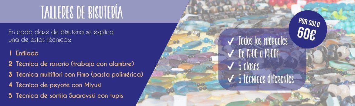 Taller de bisutería en Madrid, ¡divertidísimo!