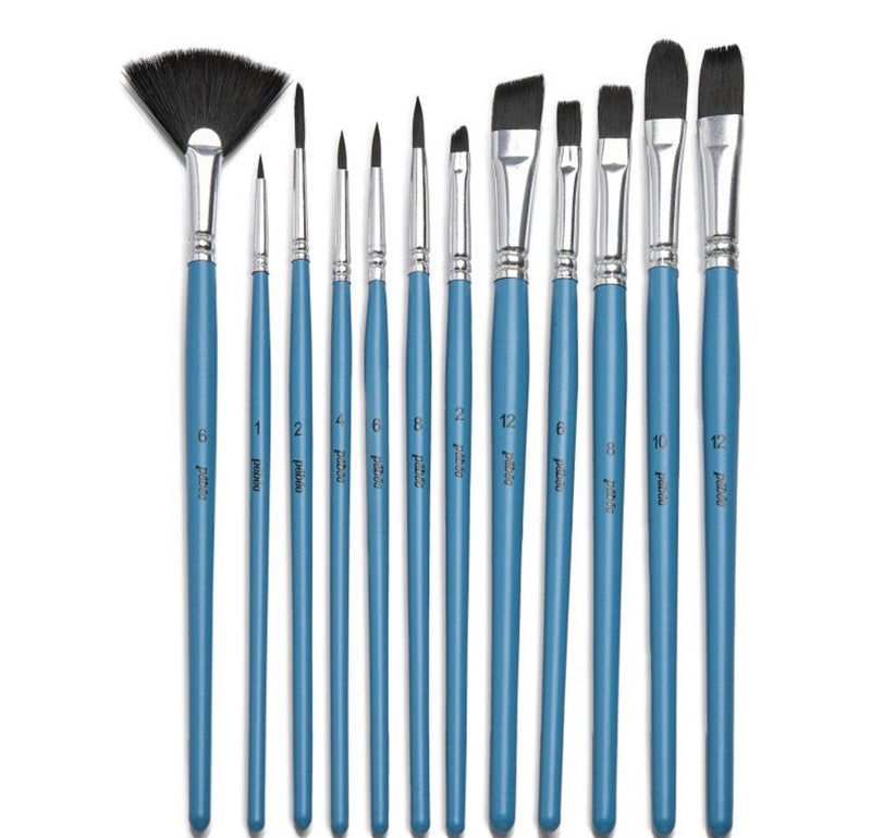 Pebeo pinceles BOLSA 12 PINCELES AQUA 100% MADERA FSC 952207