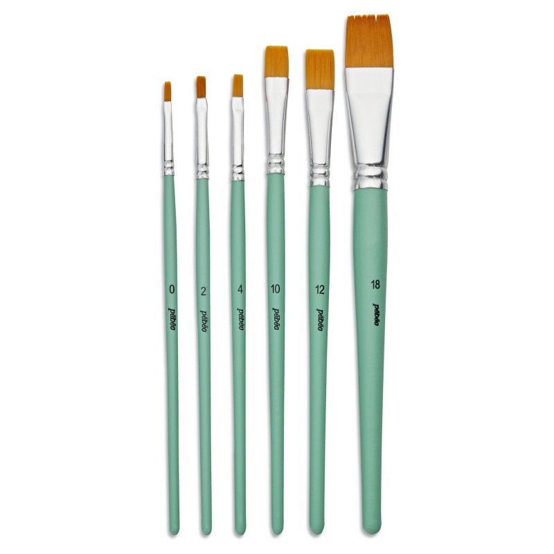 Pebeo brushes set 6 acrylic flats P952310