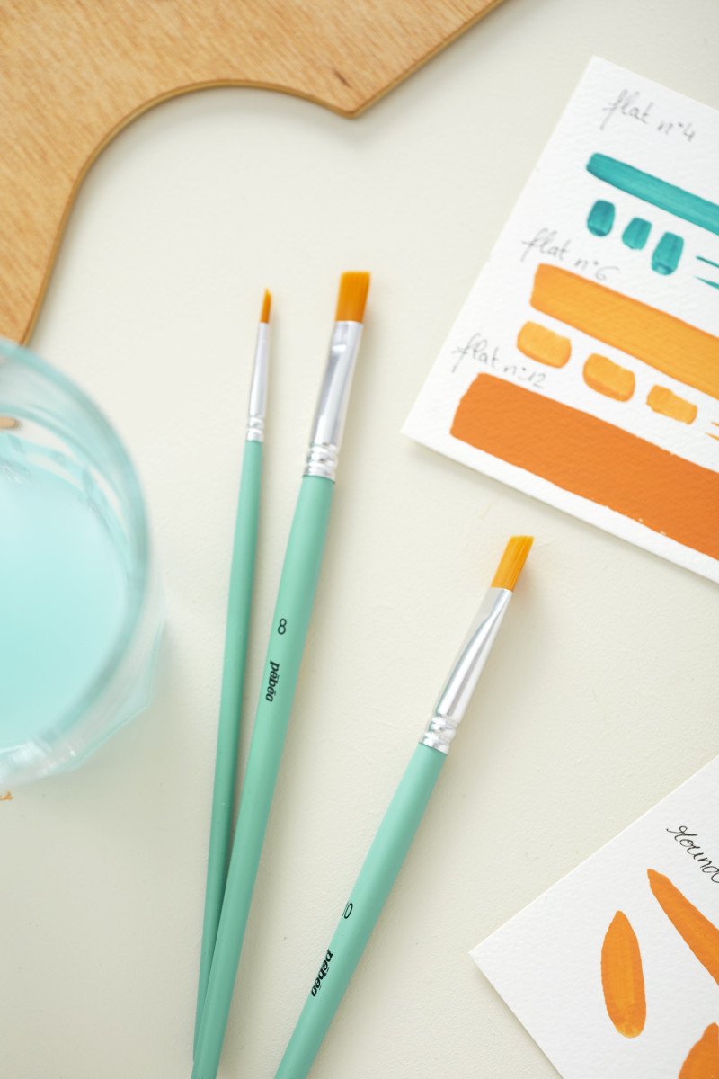 Pebeo brushes set 6 acrylic flats P952310