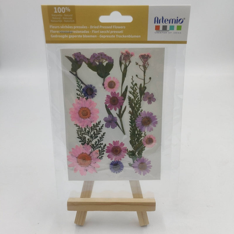 Flores secas prensadas Rosa y violetas 25000021 ARTEMIO CENTROARTESANO