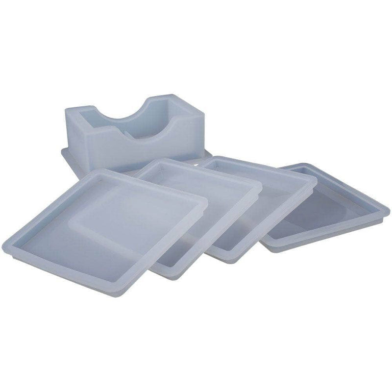 Artis decor molde de silicona para posavasos cuadrado con soporte ARTIS DECOR CENTROARTESANO