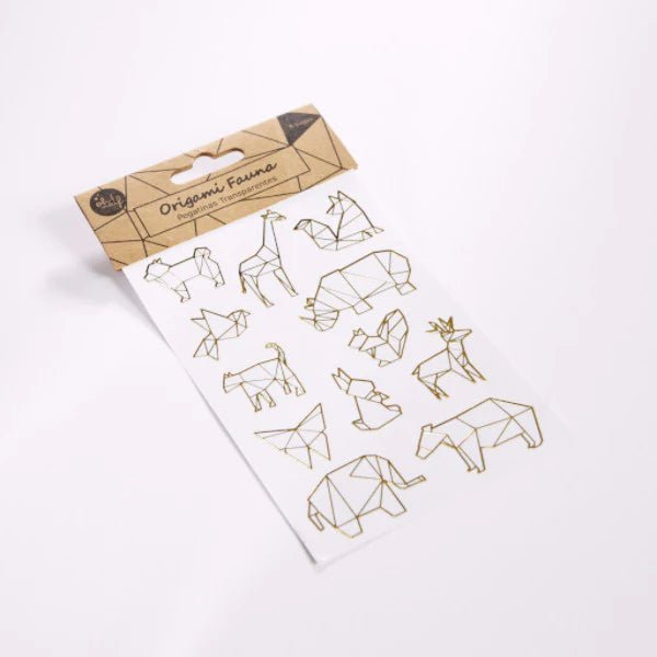Oh Naif origami fauna Pegatinas transparentes 2255000091 Centroartesano CENTROARTESANO