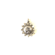 Charm sol color plata antigua 28x24 Zamac con pasador de 3mm CHARM CENTROARTESANO