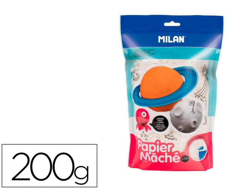 Milan papel mache en polvo bolsa 200gr MILAN CENTROARTESANO