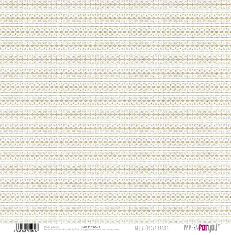 Copia de Papersforyou kit 12 papeles scrap+2 hojas recortables PFY12058 Belle Epoque PAPERS FOR YOU CENTROARTESANO