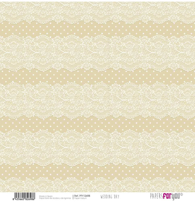 Kit papel entelado Papers For You, 8 unidades Wedding day collection pfy12675 PAPERS FOR YOU CENTROARTESANO