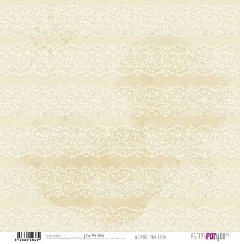 Kit papel Scrap Papers For You, 24 unidades Wedding day collection pfy12632 PAPERS FOR YOU CENTROARTESANO