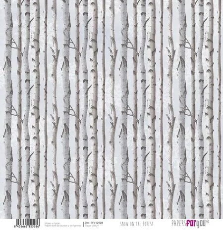 Kit Papersforyou papel scrap Vellum 6ud 125gr 12x12" Snow on the Forest pfy12526 PAPERS FOR YOU CENTROARTESANO