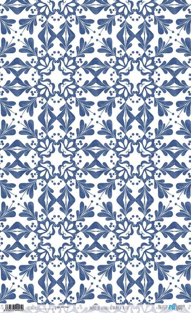 Papel Arroz Papers for You 54x70cm PFY13615  Ceramica azul PAPERS FOR YOU CENTROARTESANO