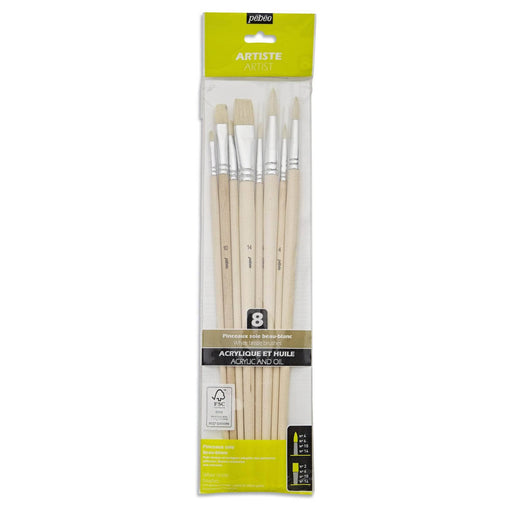 Pebeo pinceles set 8 cerda oleo/acrilico P952403 PEBEO CENTROARTESANO