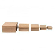 5 Cajas cartón piedra cuadrada 6738300 RAYHER CENTROARTESANO