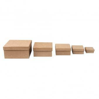 5 Cajas cartón piedra cuadrada 6738300 RAYHER CENTROARTESANO