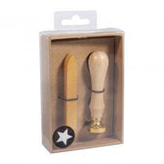 Sello decorativo de metal para lacre estrella   + lacre dorado RAYHER CENTROARTESANO