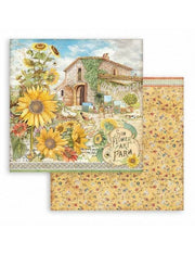 Stamperia block paper 10 hojas SBBL83 Sun flower art 190g 8"x8"por Sara Alcobendas STAMPERIA CENTROARTESANO