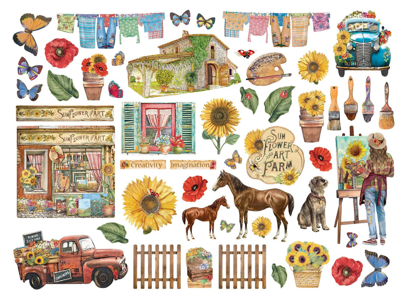 Stamperia Die Cuts DFLDC77 Sunflower Art Colection STAMPERIA CENTROARTESANO