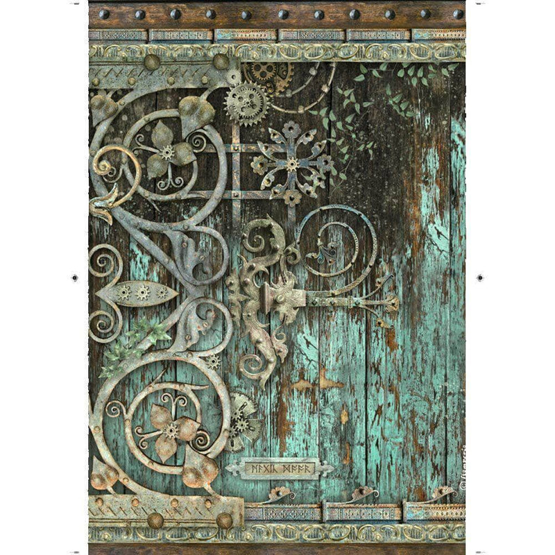Stamperia papel arroz A4 DFSA4749 Magic Forest decoracion metalica STAMPERIA CENTROARTESANO