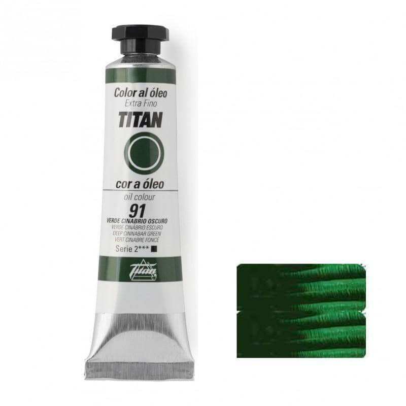 Oleo titan 20ml nº91 Verde Cinabrio oscuro TITAN Oferta CENTROARTESANO