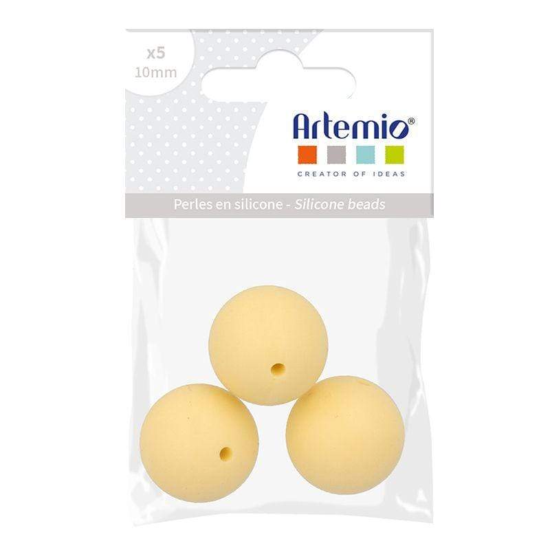 Artemio perlas de silicona redondas 3x15mm 21009014 amarillo pastel ARTEMIO CENTROARTESANO