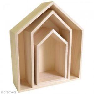 Artemio madera set 3 casas 14001999 ARTEMIO Oferta CENTROARTESANO