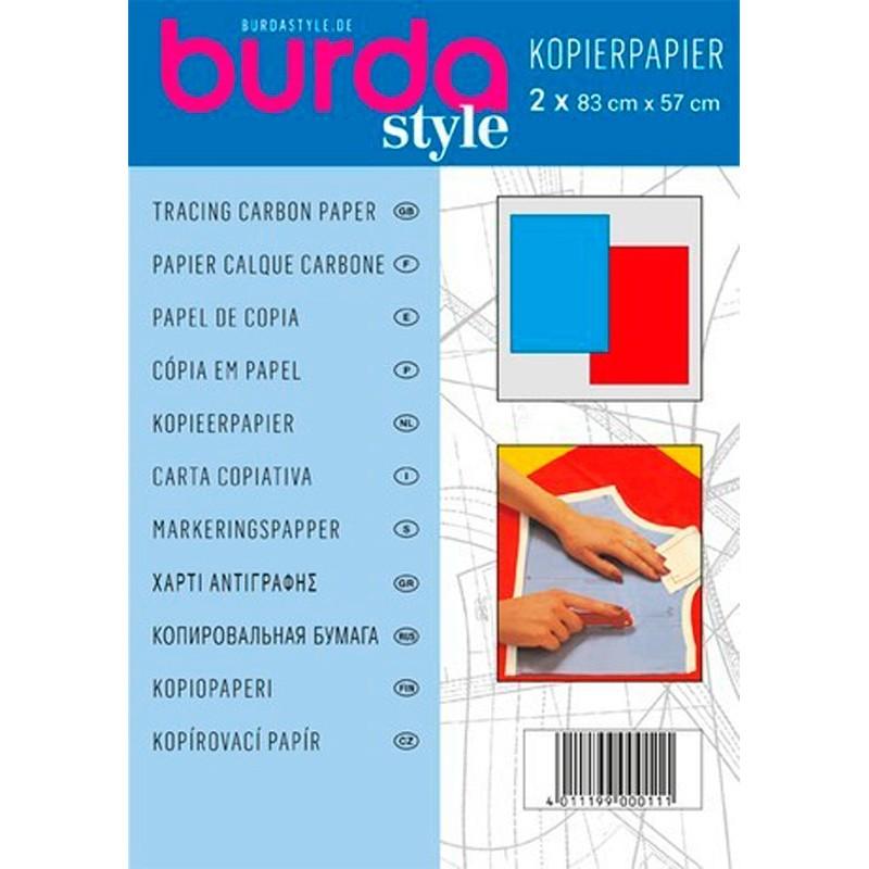 Burda Papel calco Azul y rojo