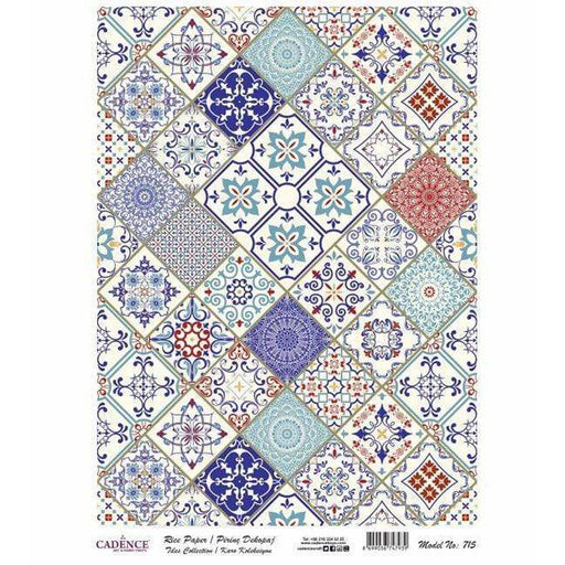 Copia de Cadence papel arroz 715 baldosas hidraulicas pequeñas CADENCE CENTROARTESANO