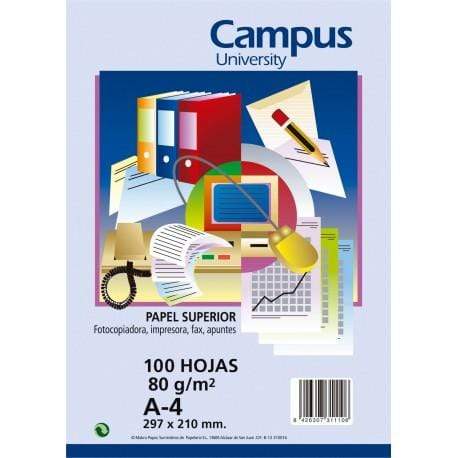 Papel A4 80g campus blanco 100h