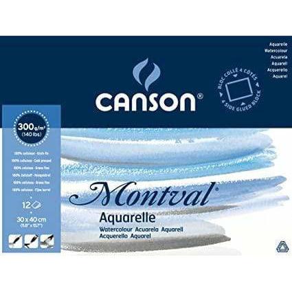 Pack papel acuarela Montval 12H 30x40 300gr 100% algodon 200006545 CANSON Oferta CENTROARTESANO