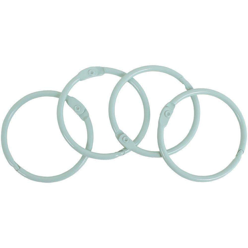 Set of 4 metal binding rings Artis Decor 35mm light blue