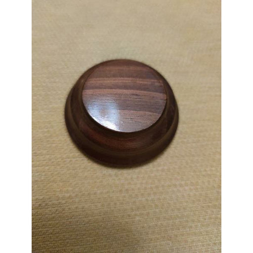 Peana madera redonda nogal brillo 6cm (arriba) CHOPO CENTROARTESANO