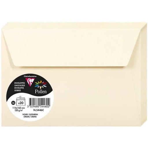 Sobre 162x229mm 120g 5ud crema CLAIRE FONTAINE CENTROARTESANO
