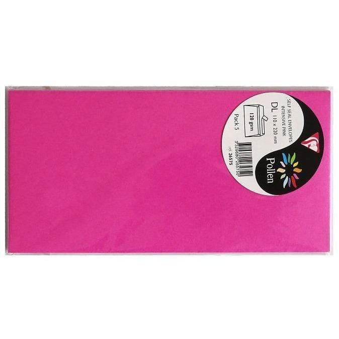Sobre Pollen 110x220mm 120g 5ud fucsia 26575 CLAIREFONTAINE CENTROARTESANO