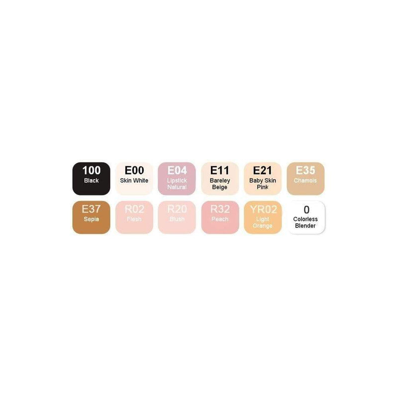 Copic ciao set 12 rotuladores tonos piel COPIC CIAO Oferta CENTROARTESANO
