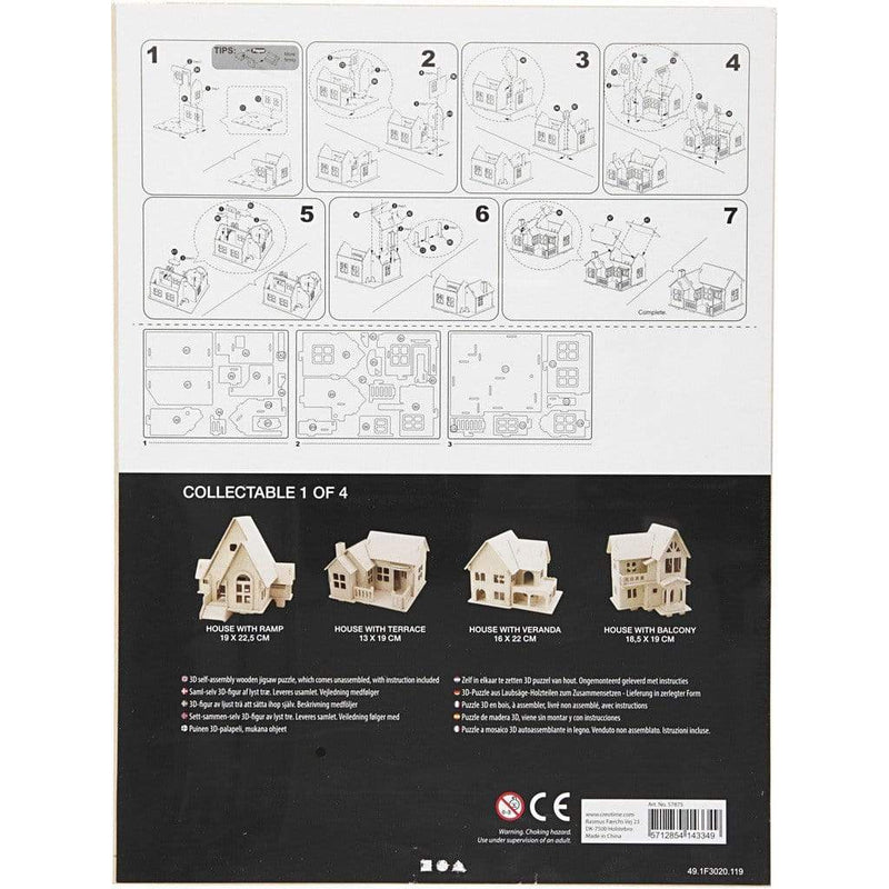 kit construccion 3D casa madera 57875 CREATIV CENTROARTESANO
