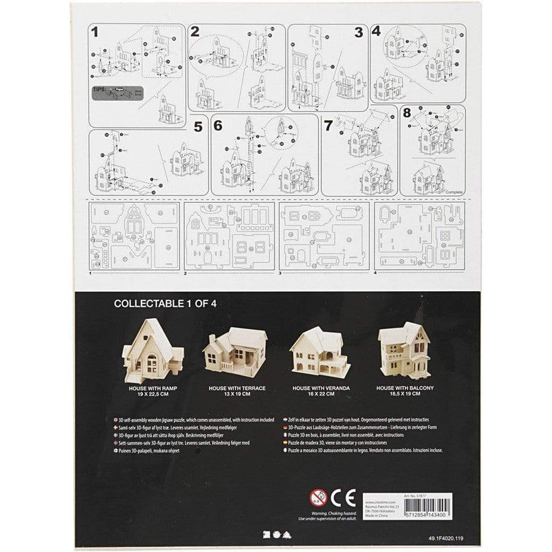 kit construccion 3D casa madera 57877 CREATIV CENTROARTESANO