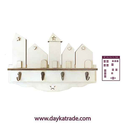 Dayka perchero Infantil DAYKA1150P casitas DAYKA CENTROARTESANO