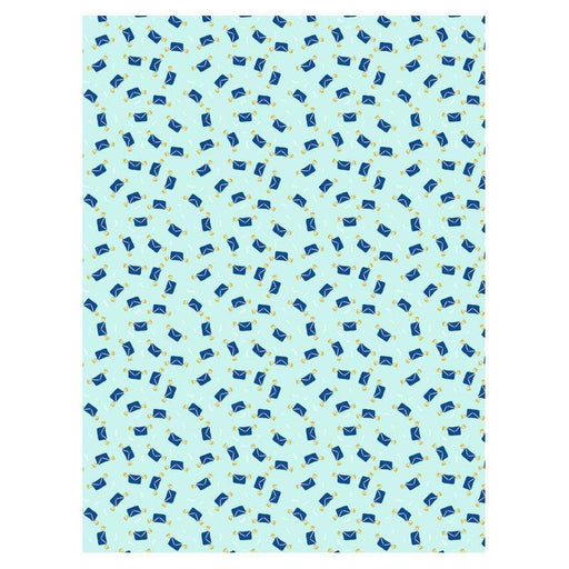 Papel decopatch FDA823C sobres azules con alas doradas DECOPATCH CENTROARTESANO