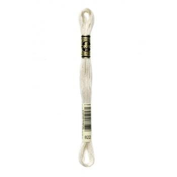 Hilo Bordar Mouliné Special DMC Tonos blanco a Negro DMC 822 CENTROARTESANO