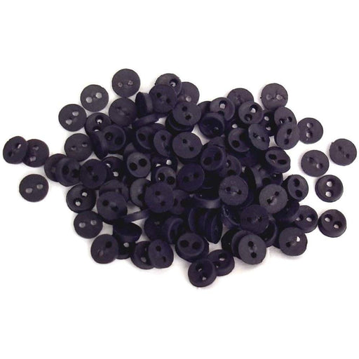 Set botones decorativos micro mini redondos 6mm Tiny black 1553 DRESS IT UP CENTROARTESANO
