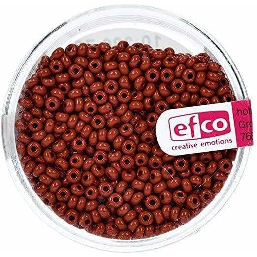 Abalorios Indian beads opacas 3,5mm 17g rojo oscuro EFCO CENTROARTESANO