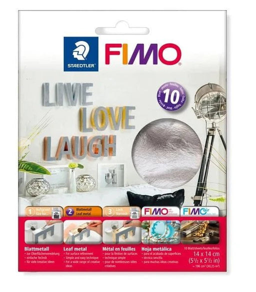 Fimo 10 Hojas metalica 14x14cm 8781-81 plata FIMO CENTROARTESANO