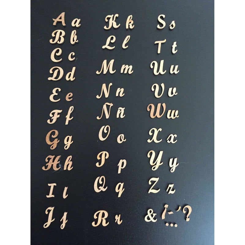 Fitaller letras DM adhesivas 4cm alto/Mayúscula cursiva FITALLER CENTROARTESANO