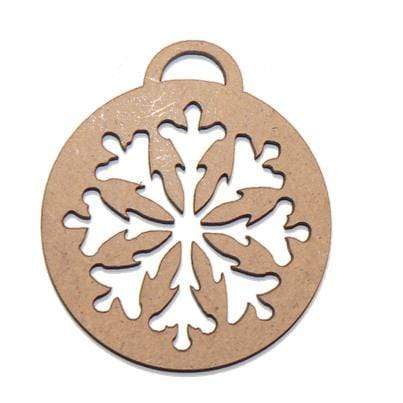 Silueta DM Bola de Navidad Modelo 05 copo de nieve 5,4x5,9cm FITALLER CENTROARTESANO