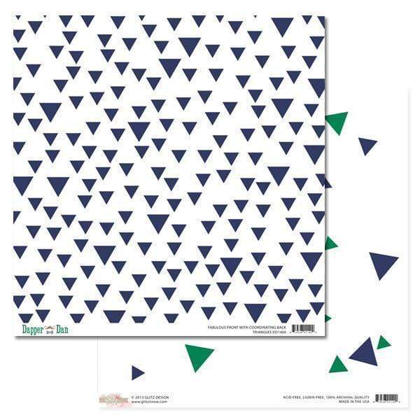 Glitz papel 30x30 Dapper DAn triangles dd1400 GLITZ CENTROARTESANO