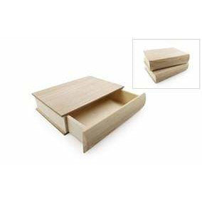 Livre en bois LG 25x18x6cm 87862