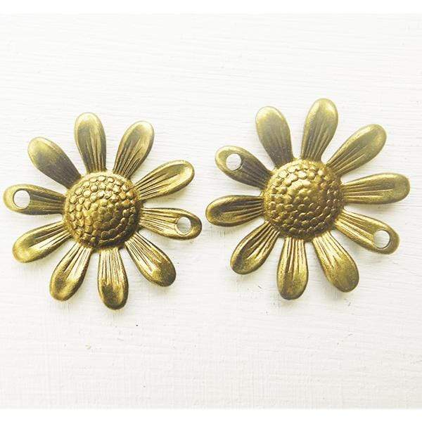 Cuenta Flor de margarita en metal con baño MENONI Cuenta Flor de margarita en metal con baño CENTROARTESANO