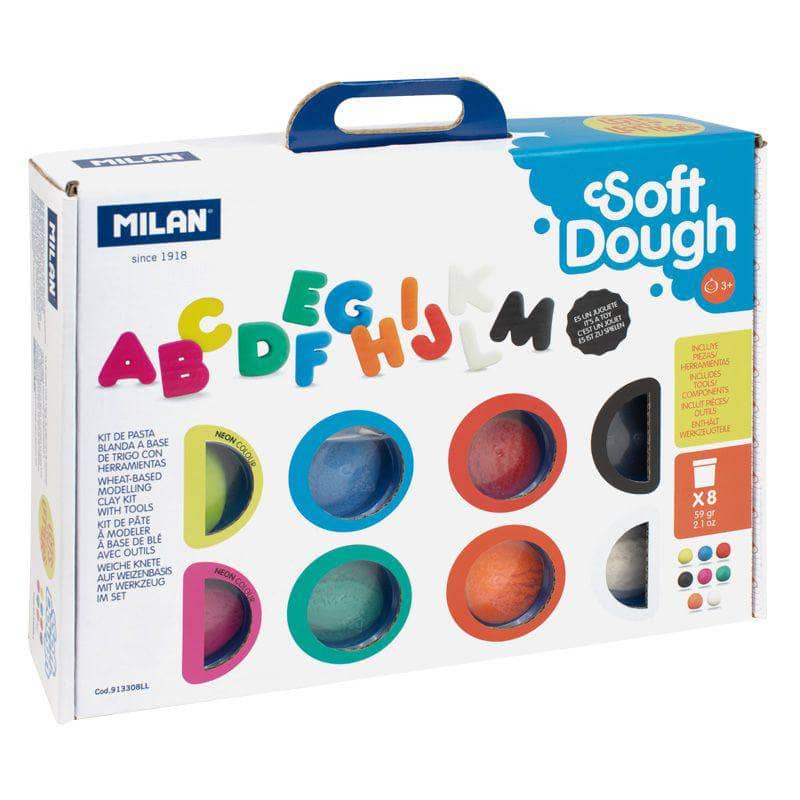 Kit de pasta blanda a base de trigo con herramientas Alfabeto MILAN CENTROARTESANO