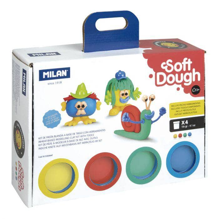 Kit de pasta blanda a base de trigo con herramientas Happy faces MILAN CENTROARTESANO