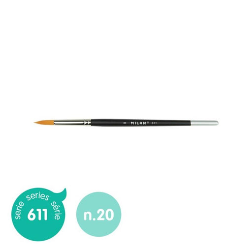 Milan pincel premium sintetico redondo serie 611 Nº20 MILAN CENTROARTESANO