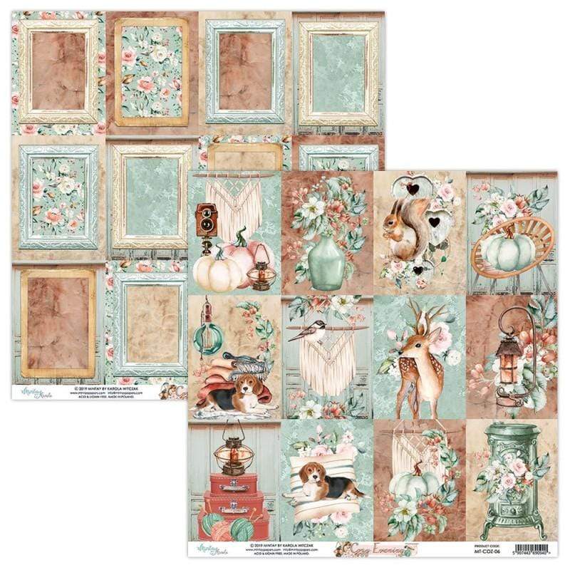 Mintay set 12 paper scrap 30x30 MTCOZ07 Cozy evening